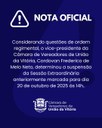 Nota Oficial - Suspensão da Sessão Extraordinária